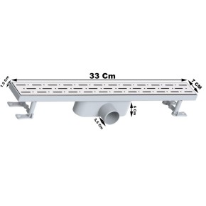 Baymera Ø50 Yandan Çıkışlı Duş Kanalı 33 cm