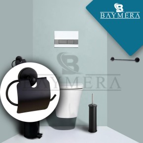 Baymera Eko Black Kapaklı Wc Kağıtlık