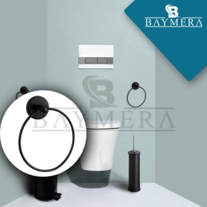 Baymera Eko Black Yuvarlak Havluluk